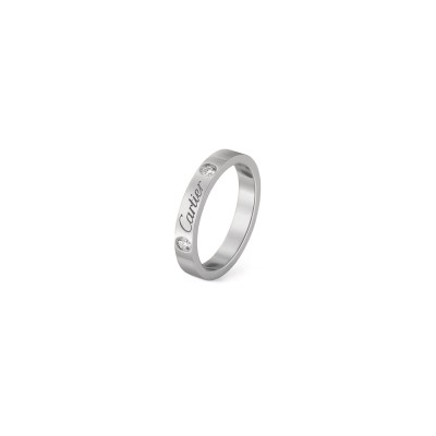 CARTIER C DE CARTIER WEDDING RING, WIDTH 3 MM, 2 DIAMONDS B4077800